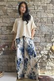 Country Garden Chintz Palazzo French Navy
